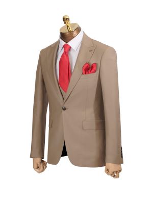 کت و شلوار و ژیله کرم 94