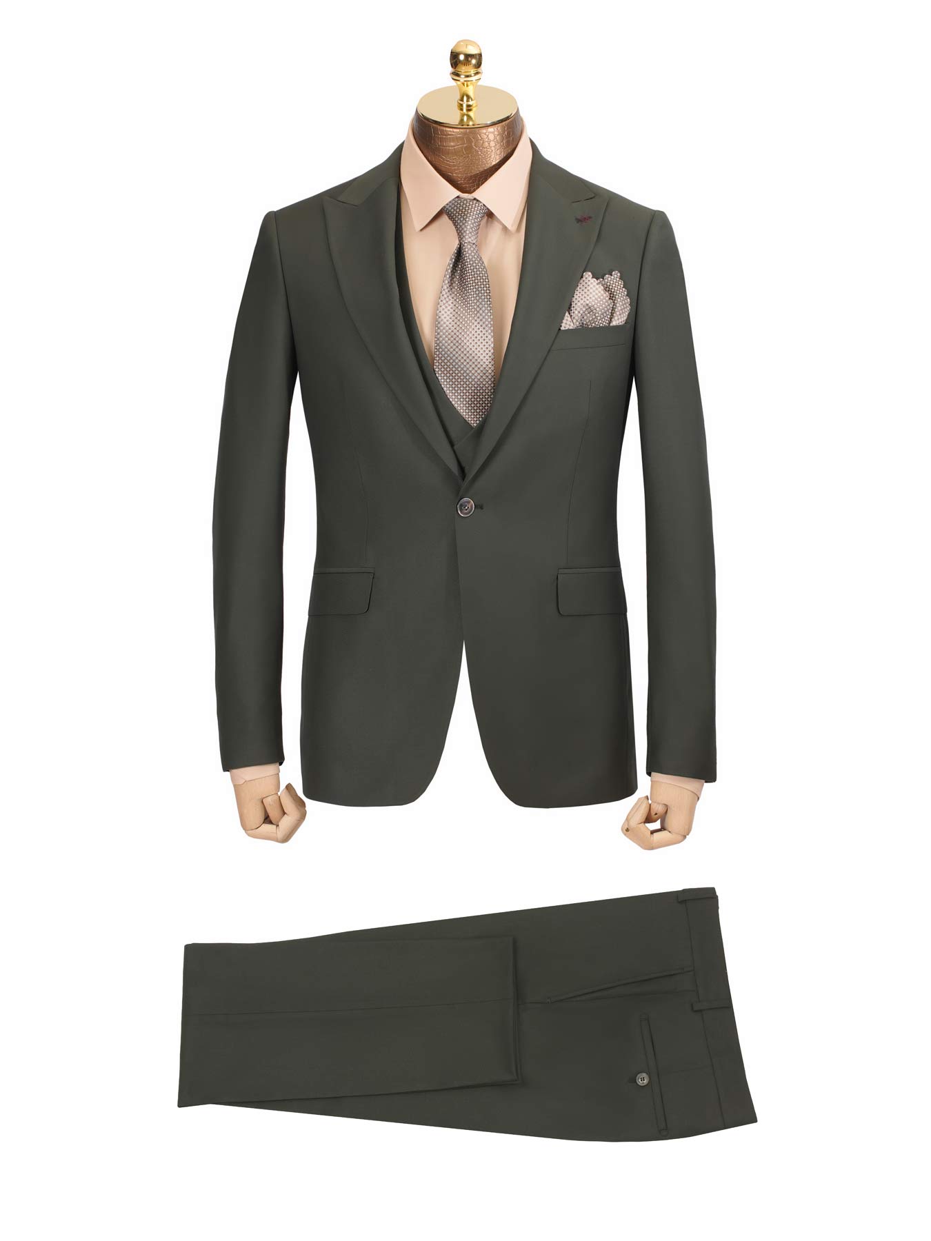 کت و شلوار و ژیله سبز 94