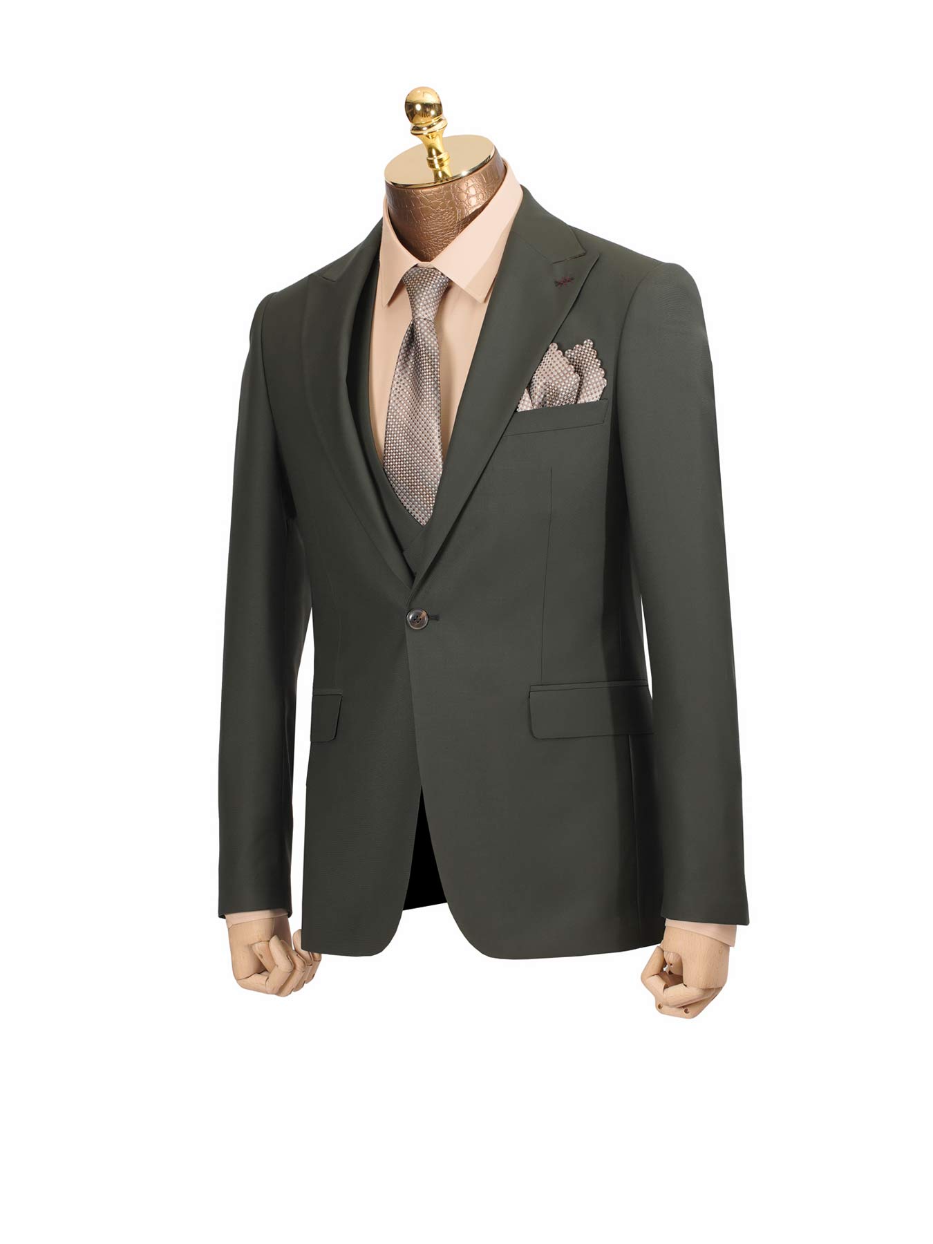 کت و شلوار و ژیله سبز 94