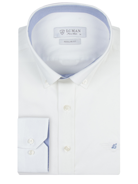 پیراهن آستین بلند سفید ال سی من