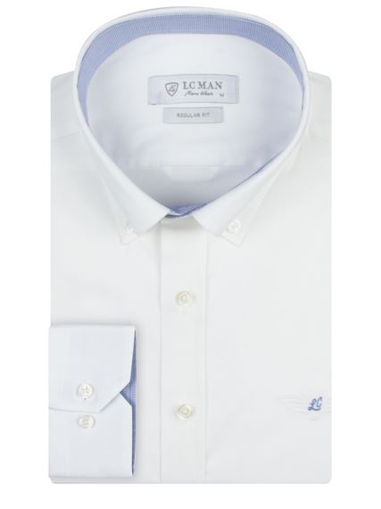 پیراهن آستین بلند سفید ال سی من