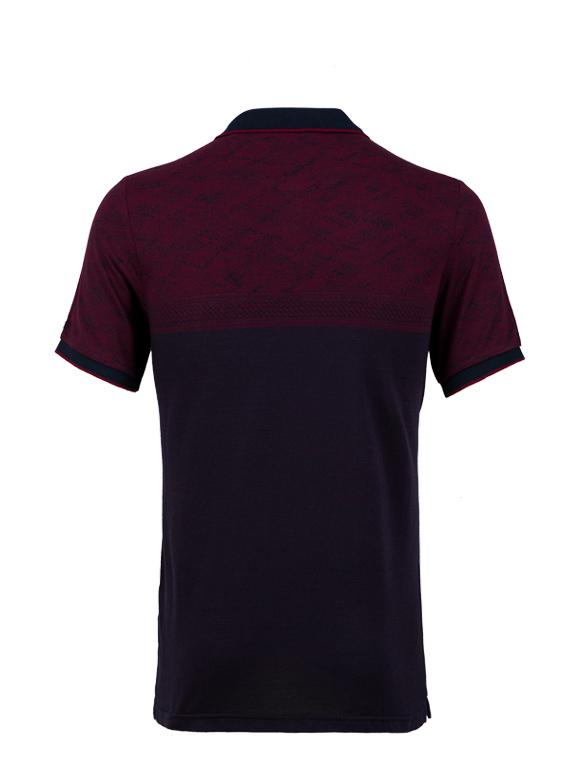 پولوشرت مردانه یقه شکاری طرح دار 13052