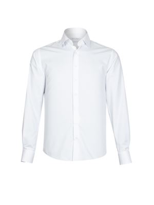 پیراهن مردانه سفید آستین بلند ال سی من 086