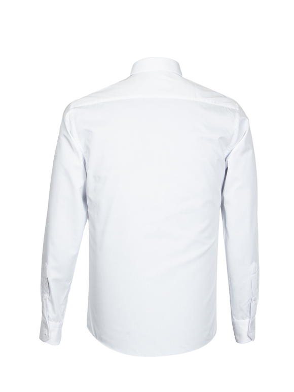 پیراهن مردانه سفید آستین بلند ال سی من 086