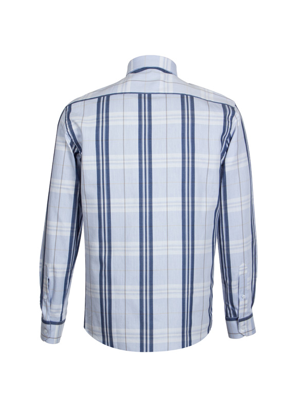 پیراهن مردانه طرح دار آستین بلند ال سی من 090