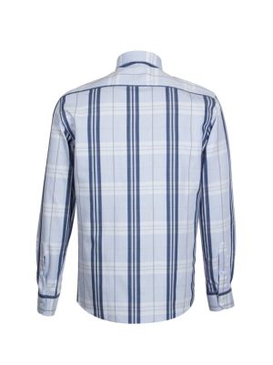 پیراهن مردانه طرح دار آستین بلند ال سی من 090