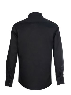 پیراهن مشکی مردانه آستین بلند پوشت دار 060