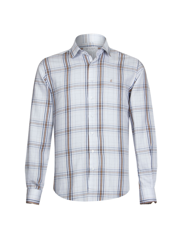 پیراهن مردانه چهارخانه آستین بلند ال سی من  082