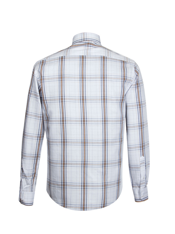 پیراهن مردانه چهارخانه آستین بلند ال سی من  082