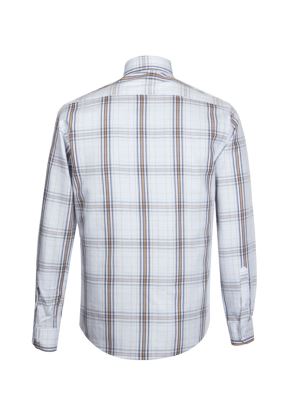 پیراهن مردانه چهارخانه آستین بلند ال سی من  082