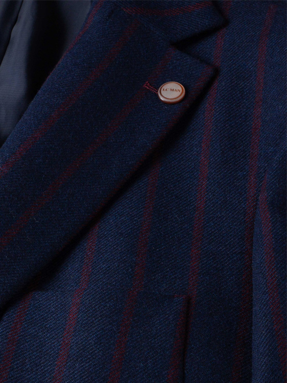 کت تک مردانه راه راه سرمه ای ال سی من 126