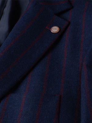 کت تک مردانه راه راه سرمه ای ال سی من 126