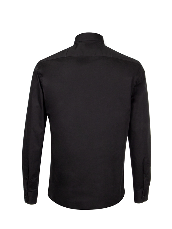 پیراهن مردانه مشکی آستین بلند ال سی من 077