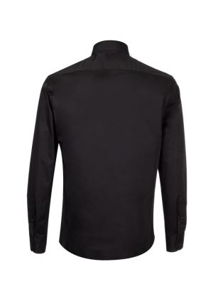 پیراهن مردانه مشکی آستین بلند ال سی من 077