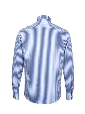 پیراهن مردانه راه راه آستین بلند ال سی من  089