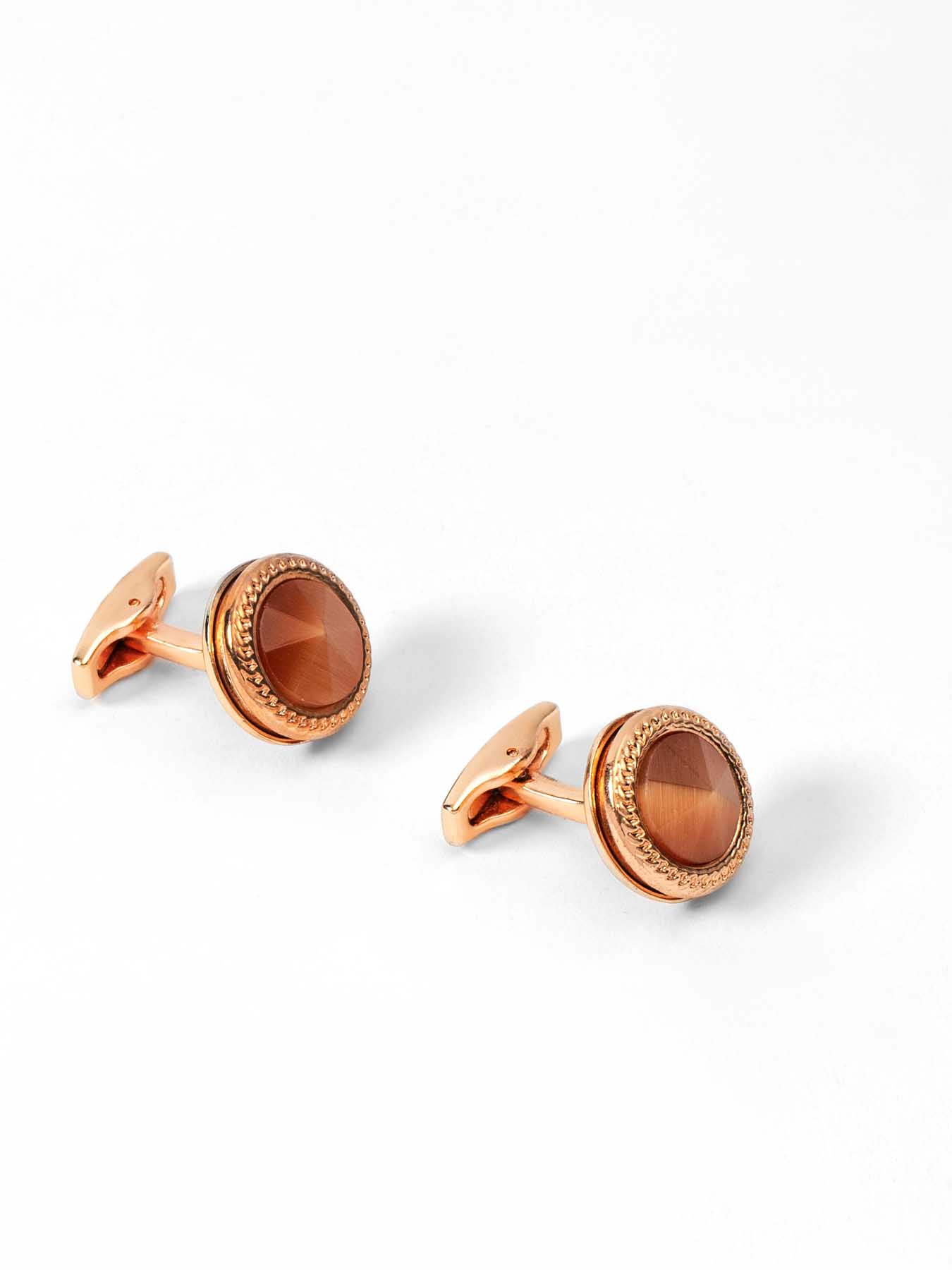 دکمه سردست نگین دار طلایی