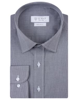 پیراهن آستین بلند  مردانه چهارخانه ال سی من 079