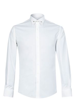 پیراهن آستین بلند مردانه سفید ال سی من 094