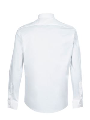 پیراهن آستین بلند مردانه سفید ال سی من 094