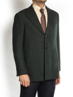 پالتو مردانه سبز ساده ال سی من 41