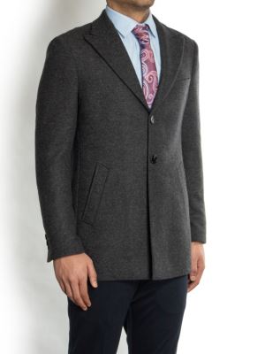 پالتو مردانه طوسی ساده  ال سی من 41