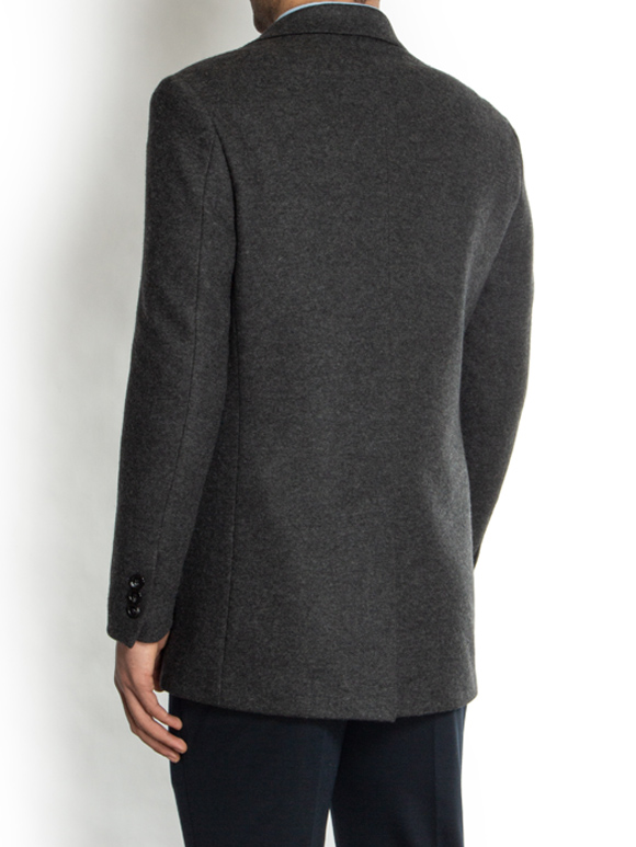 پالتو مردانه طوسی ساده  ال سی من 41