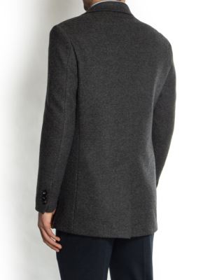 پالتو مردانه طوسی ساده  ال سی من 41