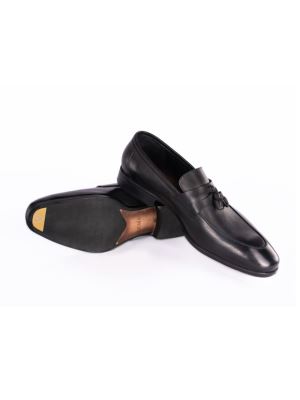 کفش چرم مردانه منگوله دار مشکی