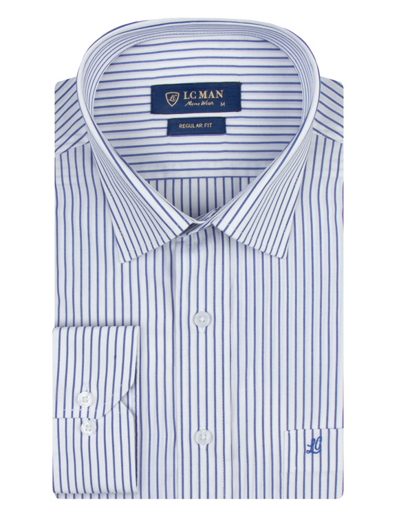 پیراهن مردانه راه راه آستین بلند ال سی من 105