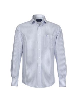 پیراهن مردانه راه راه آستین بلند ال سی من 105