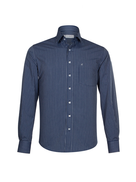 پیراهن مردانه راه راه آستین بلند ال سی من  105