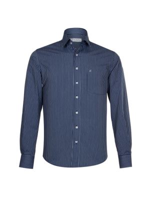 پیراهن مردانه راه راه آستین بلند ال سی من  105