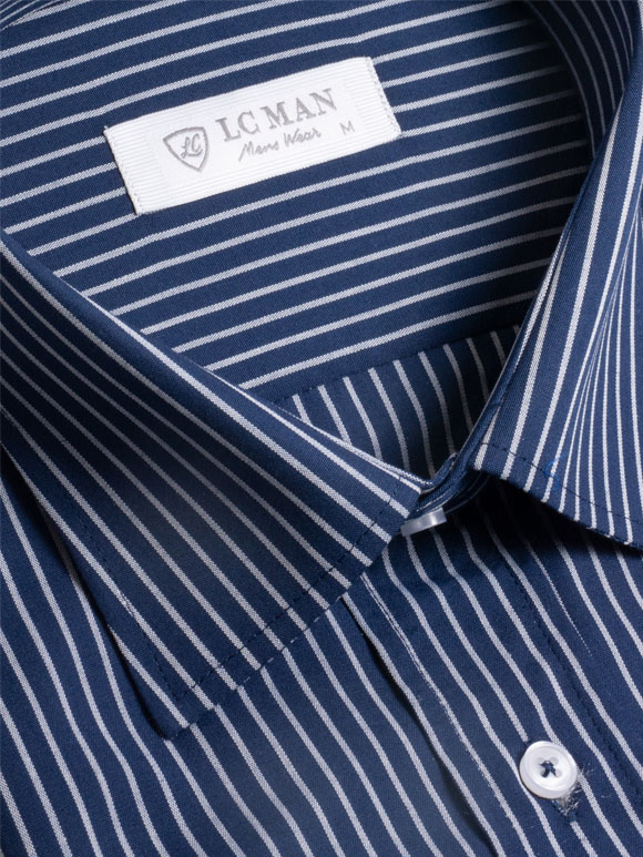 پیراهن مردانه راه راه آستین بلند ال سی من  105