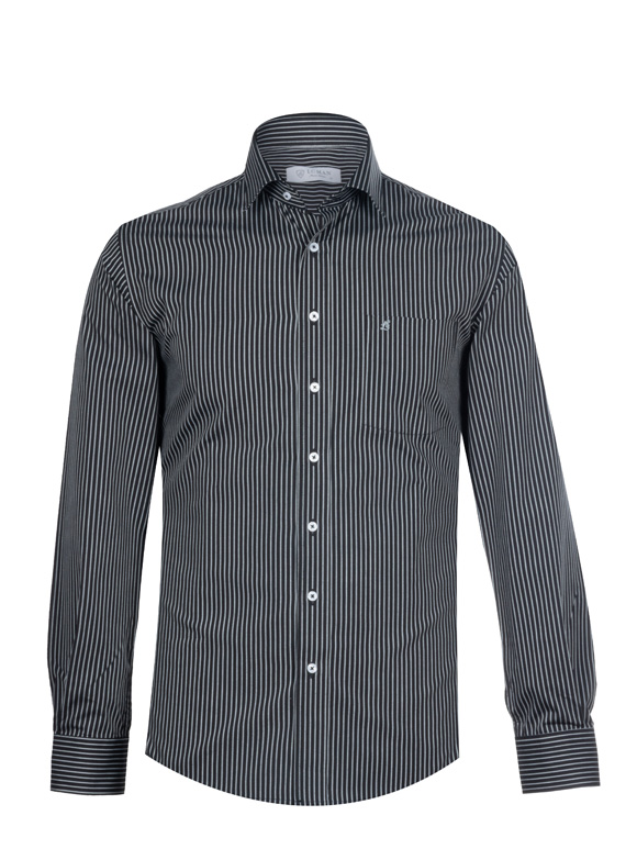 پیراهن مردانه راه راه آستین بلند ال سی من 105