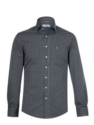 پیراهن مردانه راه راه آستین بلند ال سی من 105