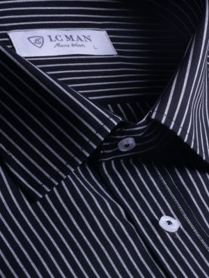 پیراهن مردانه راه راه آستین بلند ال سی من 105