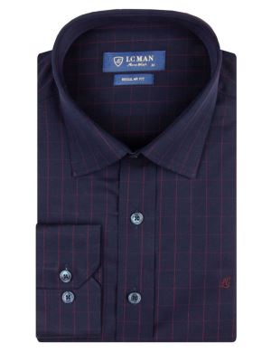 پیراهن مردانه چهارخانه آستین بلند ال سی من 110