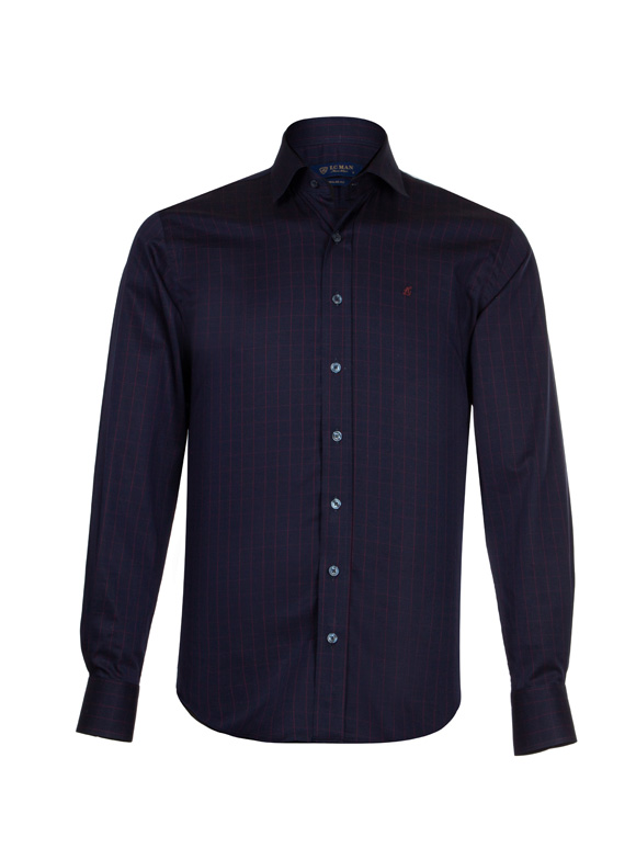 پیراهن مردانه چهارخانه آستین بلند ال سی من 110