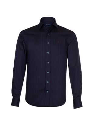 پیراهن مردانه چهارخانه آستین بلند ال سی من 110