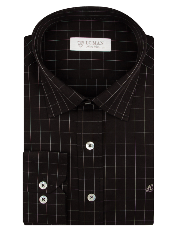 پیراهن مردانه چهارخانه آستین بلند ال سی من 110