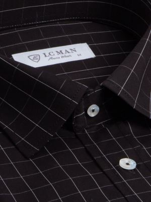 پیراهن مردانه چهارخانه آستین بلند ال سی من 110