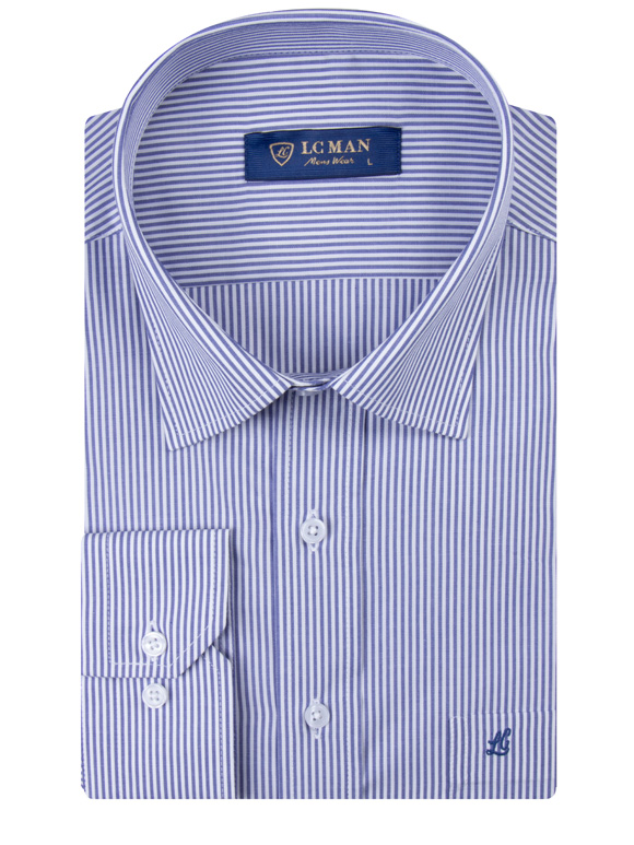 پیراهن مردانه آستین بلند راه راه ال سی من 109