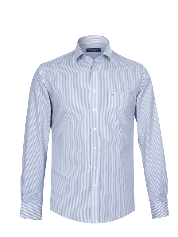 پیراهن مردانه آستین بلند راه راه ال سی من 109