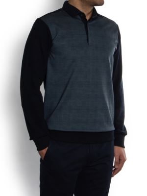 پلیور یقه دار سه دگمه  سلانیک - چهارخانه