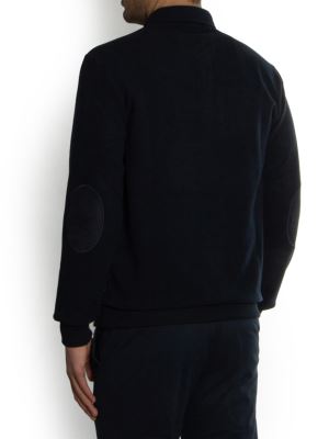 پلیور سرمه ای چهار خانه درشت سلانیک سه دکمه
