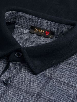 پلیور سرمه ای چهار خانه درشت سلانیک سه دکمه
