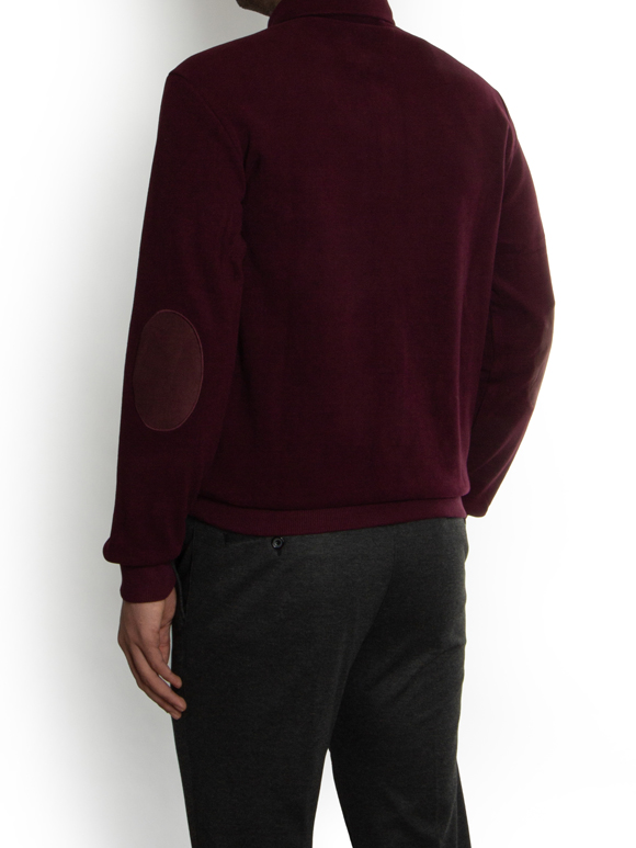 پلیور طرح گل زرشکی سلانیک سه دکمه 