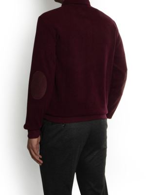 پلیور طرح گل زرشکی سلانیک سه دکمه 