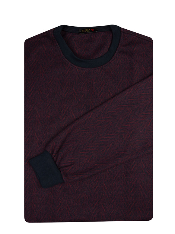 پلیور یقه گرد  طرح جناقی