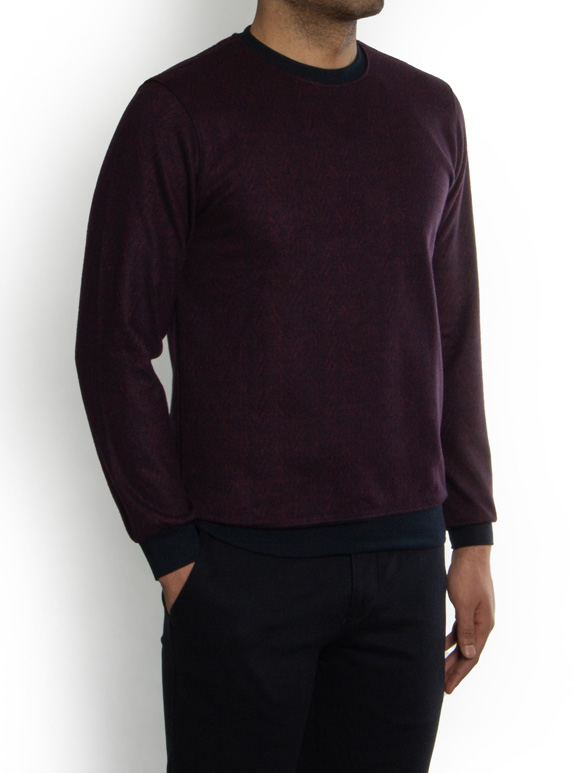 پلیور یقه گرد  طرح جناقی